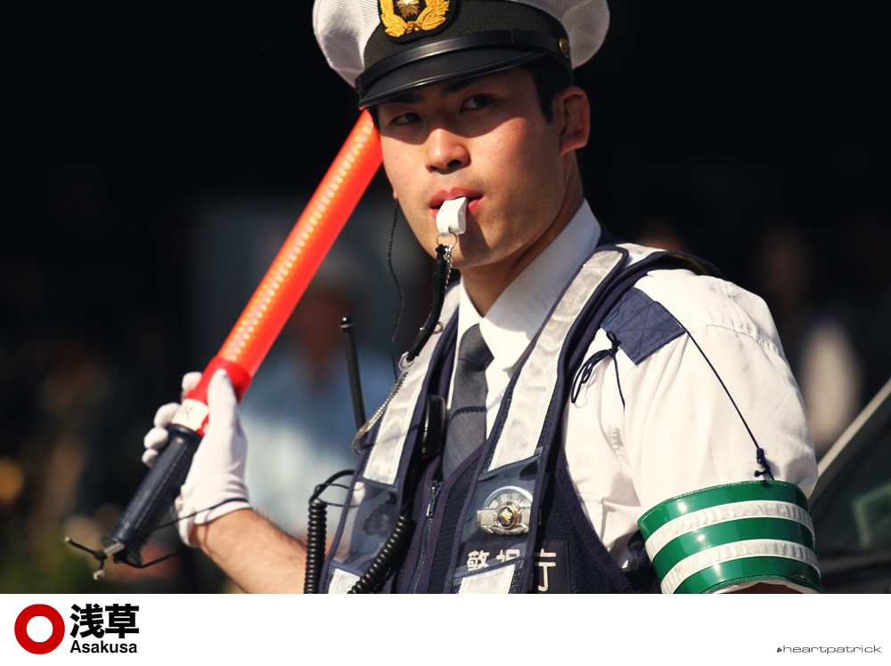 heartpatrick tokyo japan handsome traffic policeman asakusa