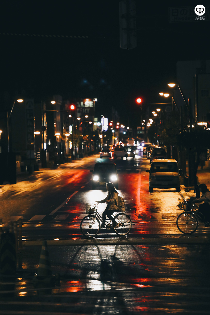 heartpatrick travel photography photojournalism hokkaido japan street furano night
