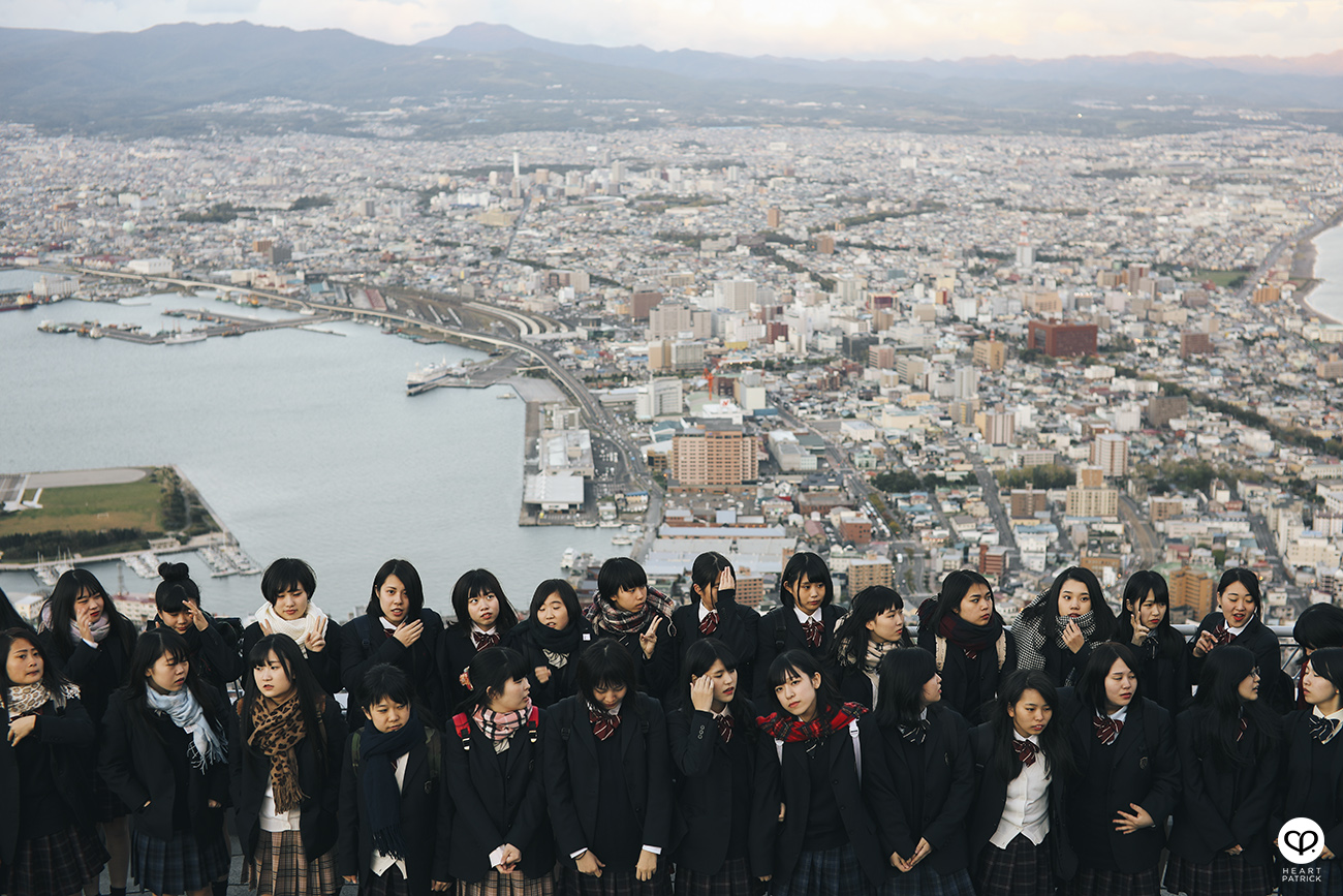 heartpatrick travel photography photojournalism hokkaido japan street mount hakodate schoolgirl