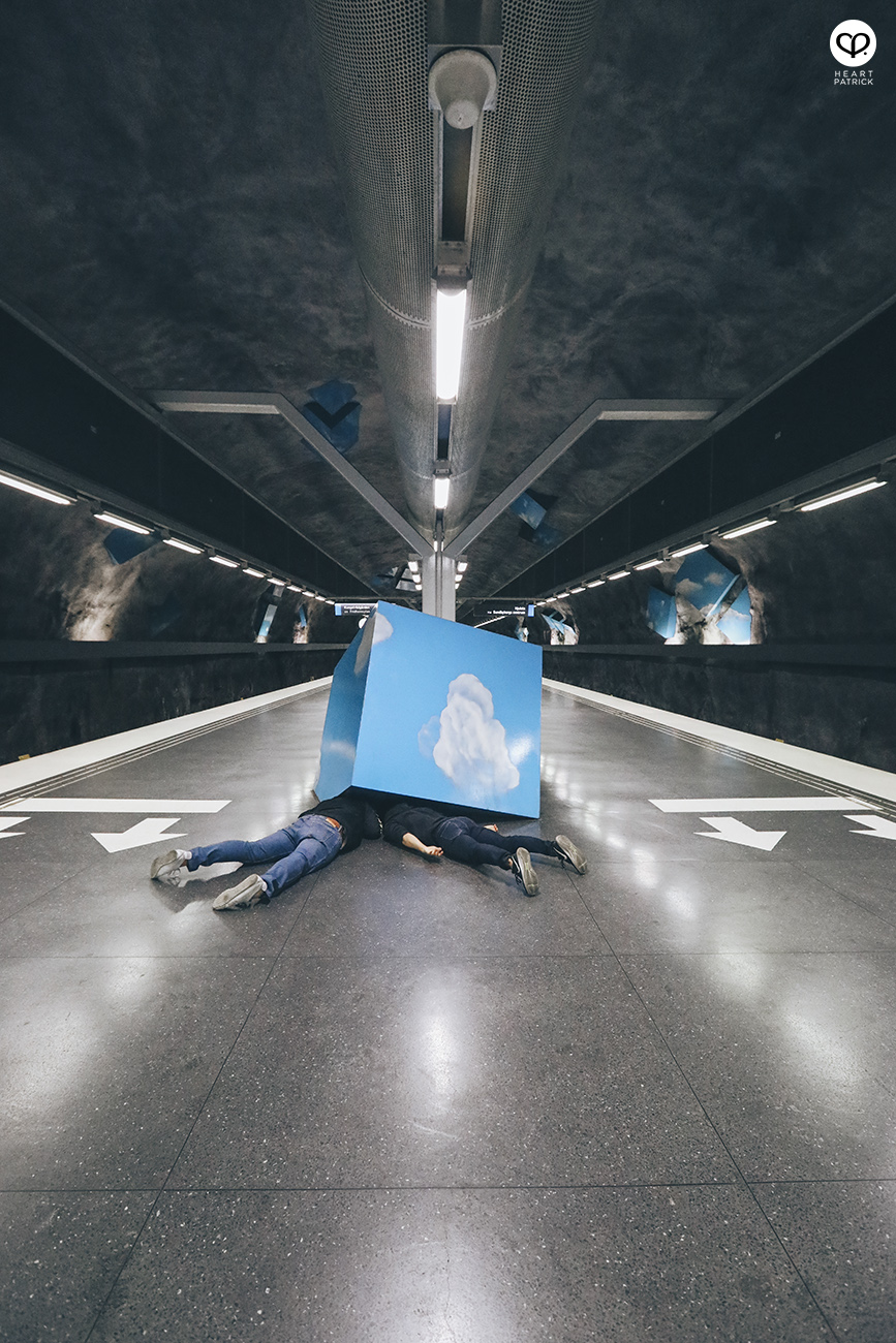 heartpatrick stockholm sweden subway train station underground art