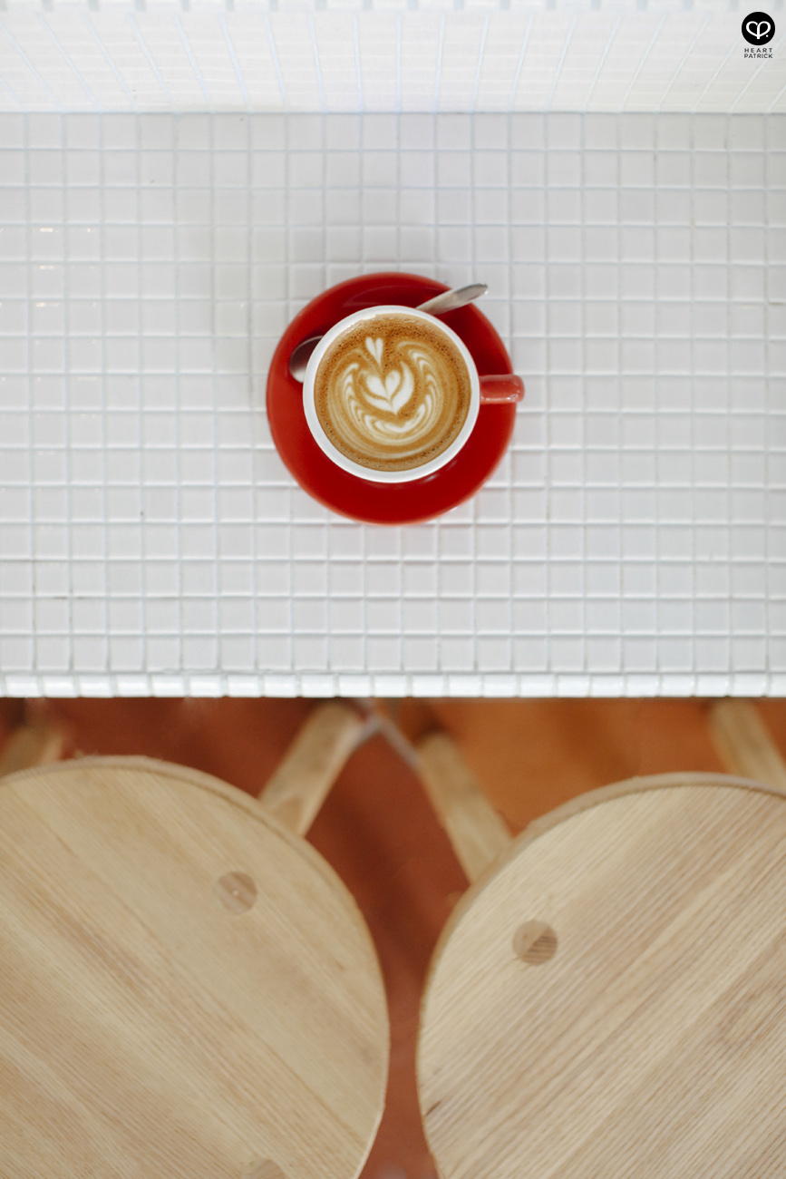 heartpatrick singapore café cafehopping ang mo kio interior design industrial space latte art white mosaic tiles