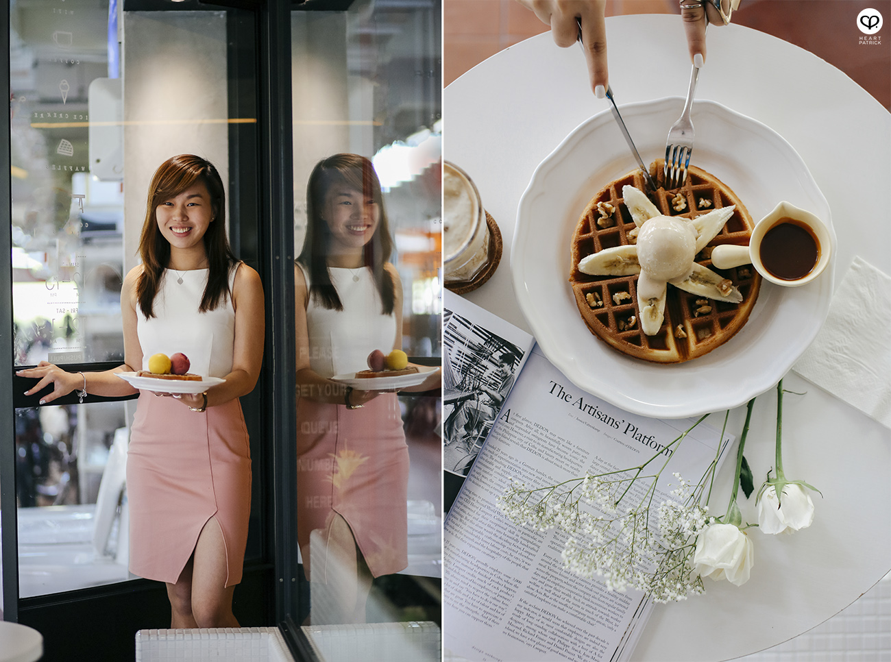 heartpatrick singapore café cafehopping ang mo kio interior design industrial space waffle ice-cream caramel sauce