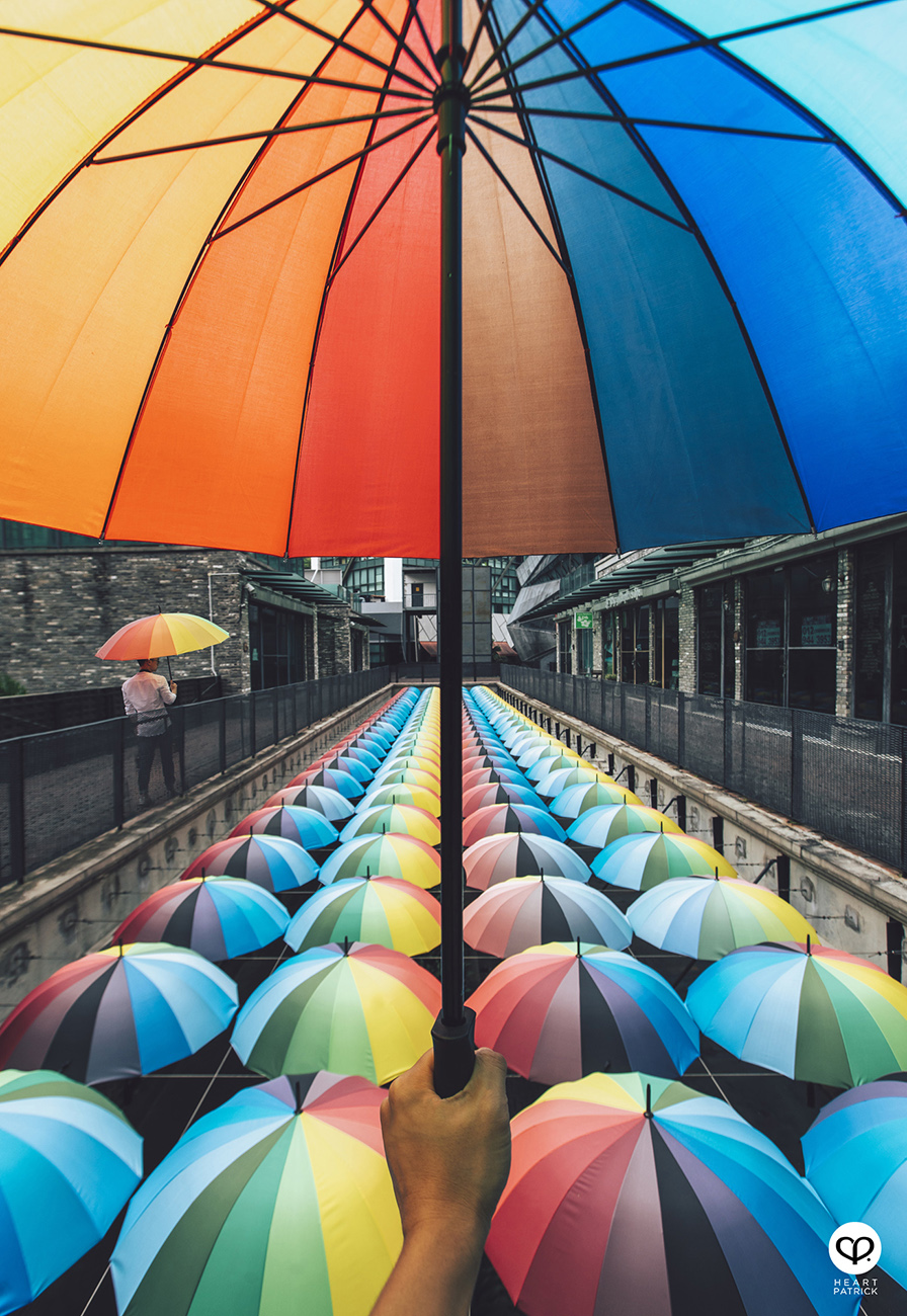 heartpatrick urban exploring kuala lumpur colorful umbrella empire damansara