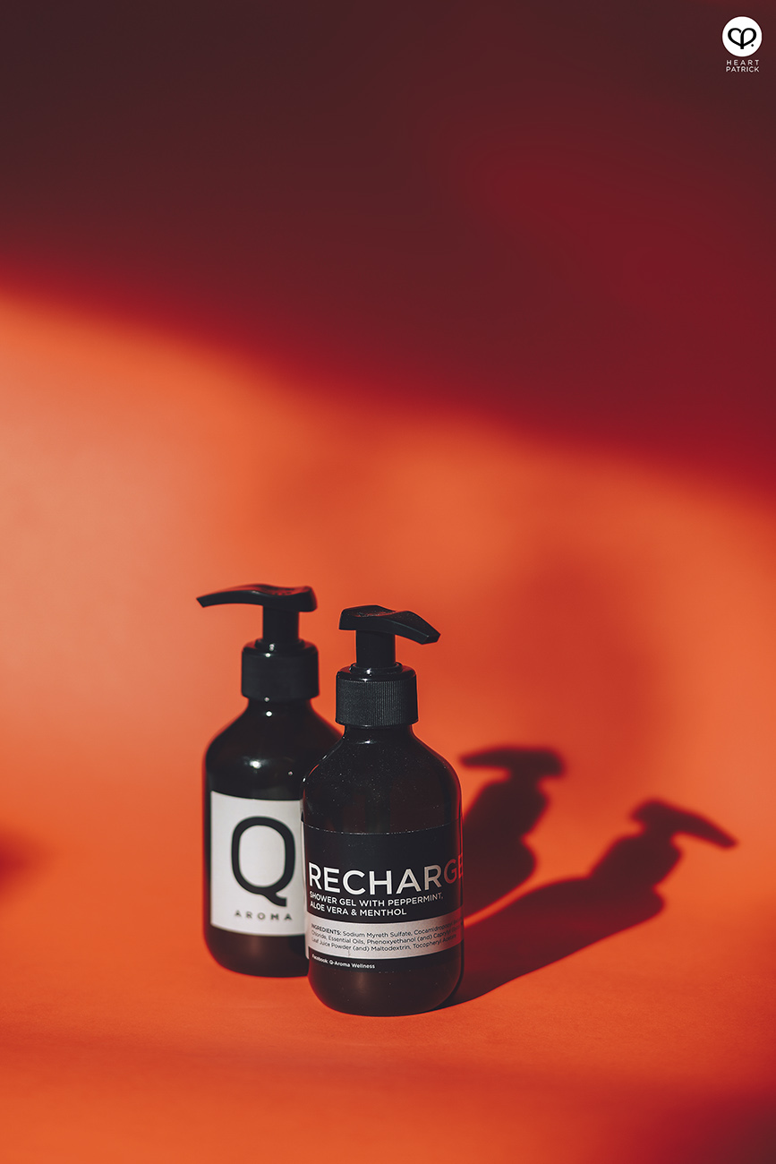 heartpatrick product photography Q Aroma wellness aromatheraphy shower gel