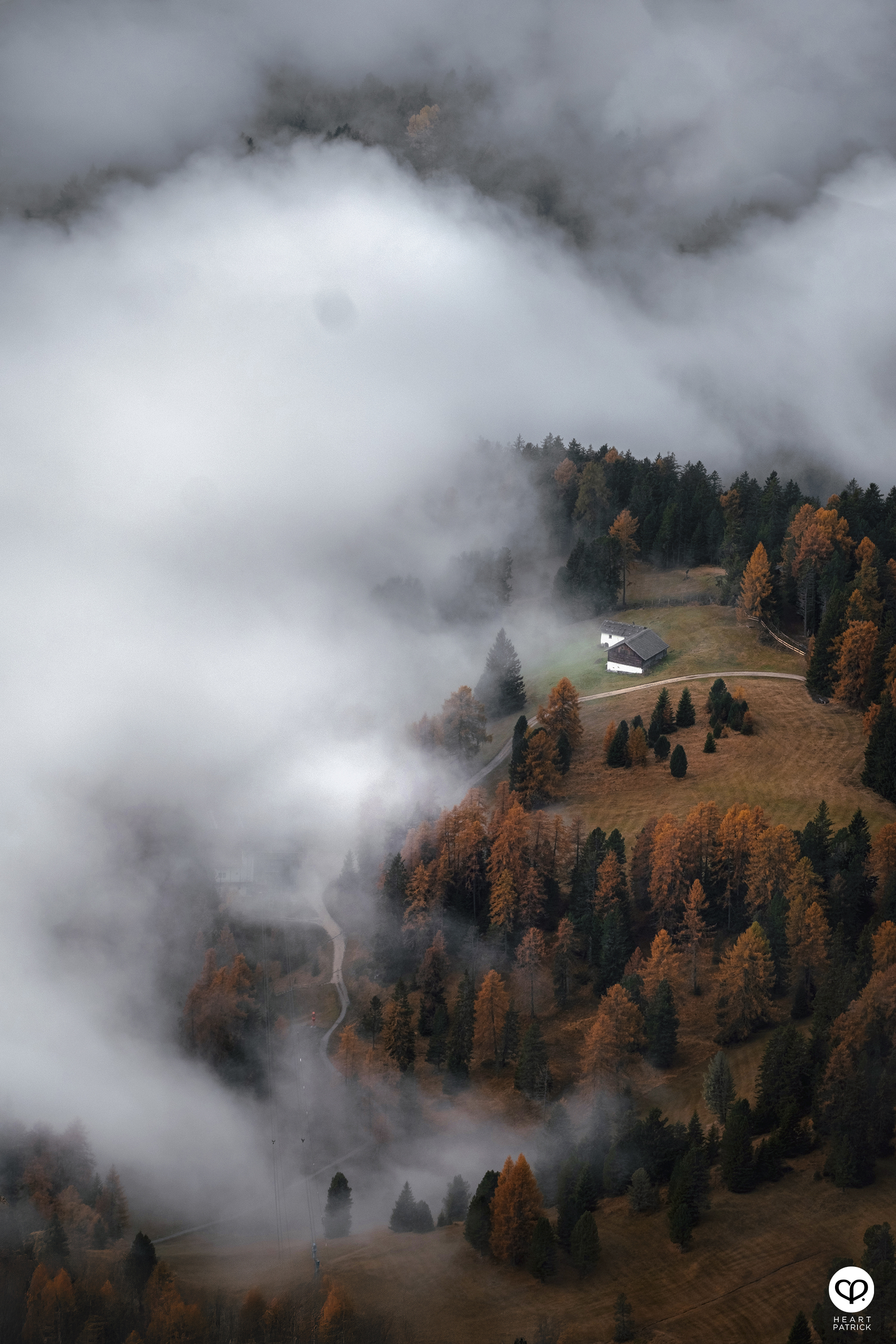 heartpatrick travel aerial photography seceda ridgeline dolomites italy