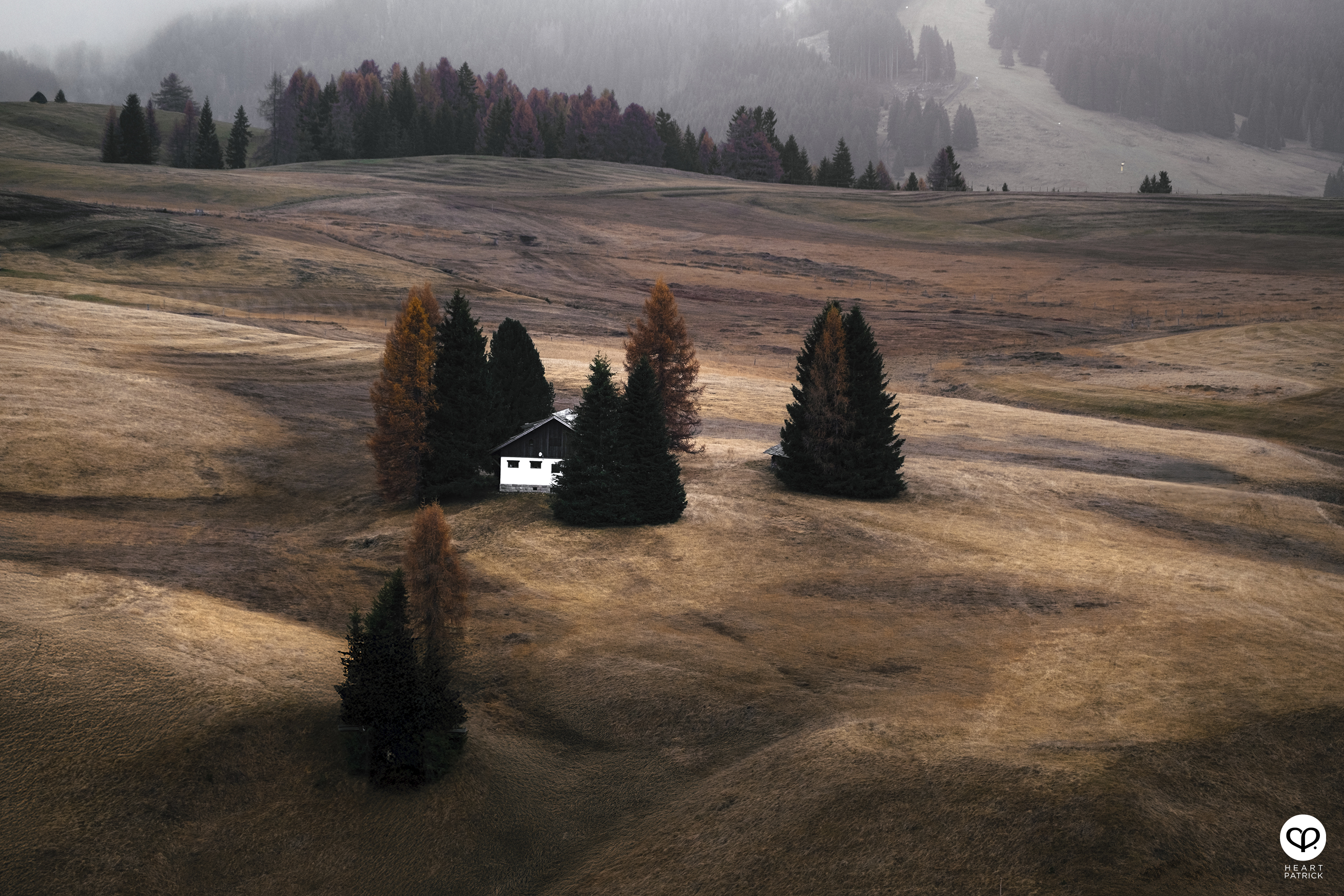heartpatrick travel aerial photography seceda ridgeline dolomites italy