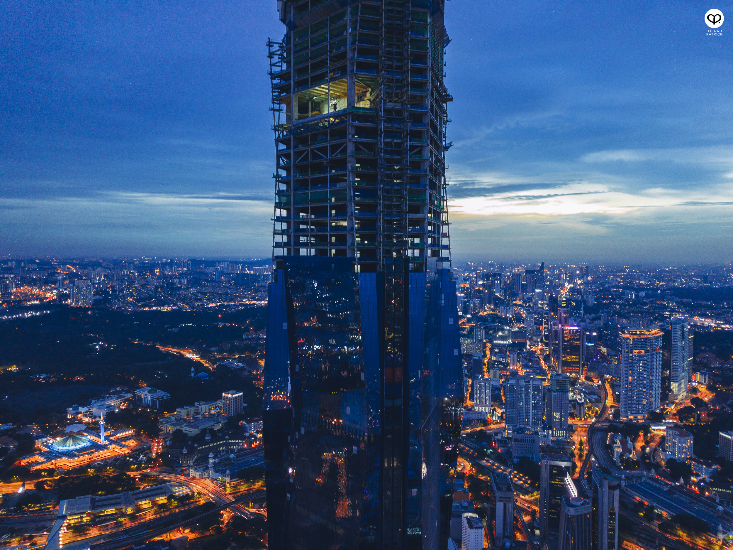 heartpatrick architectural aerial urban exploring photography pnb merdeka 118 compilation