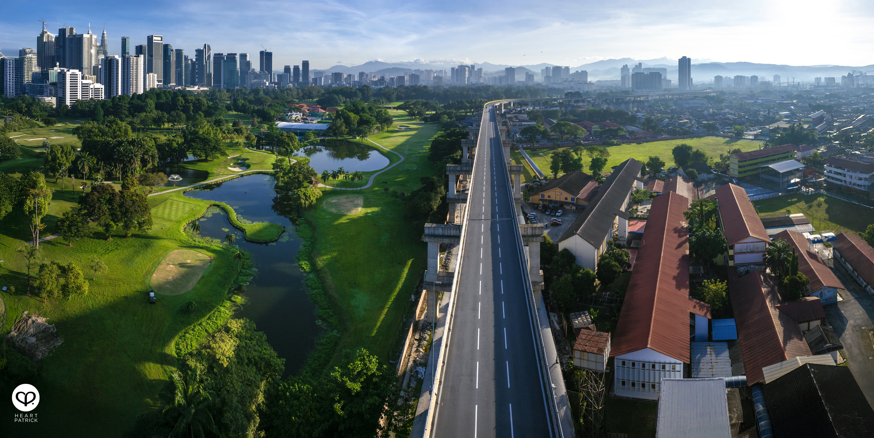 heartpatrick urban exploring aerial photography kuala lumpur city center royal selangor golf club setiawangsa pantai expressway
